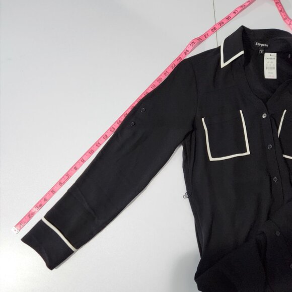 Express Black Shirt Dress with Sash Size XS - Picture 11 of 14